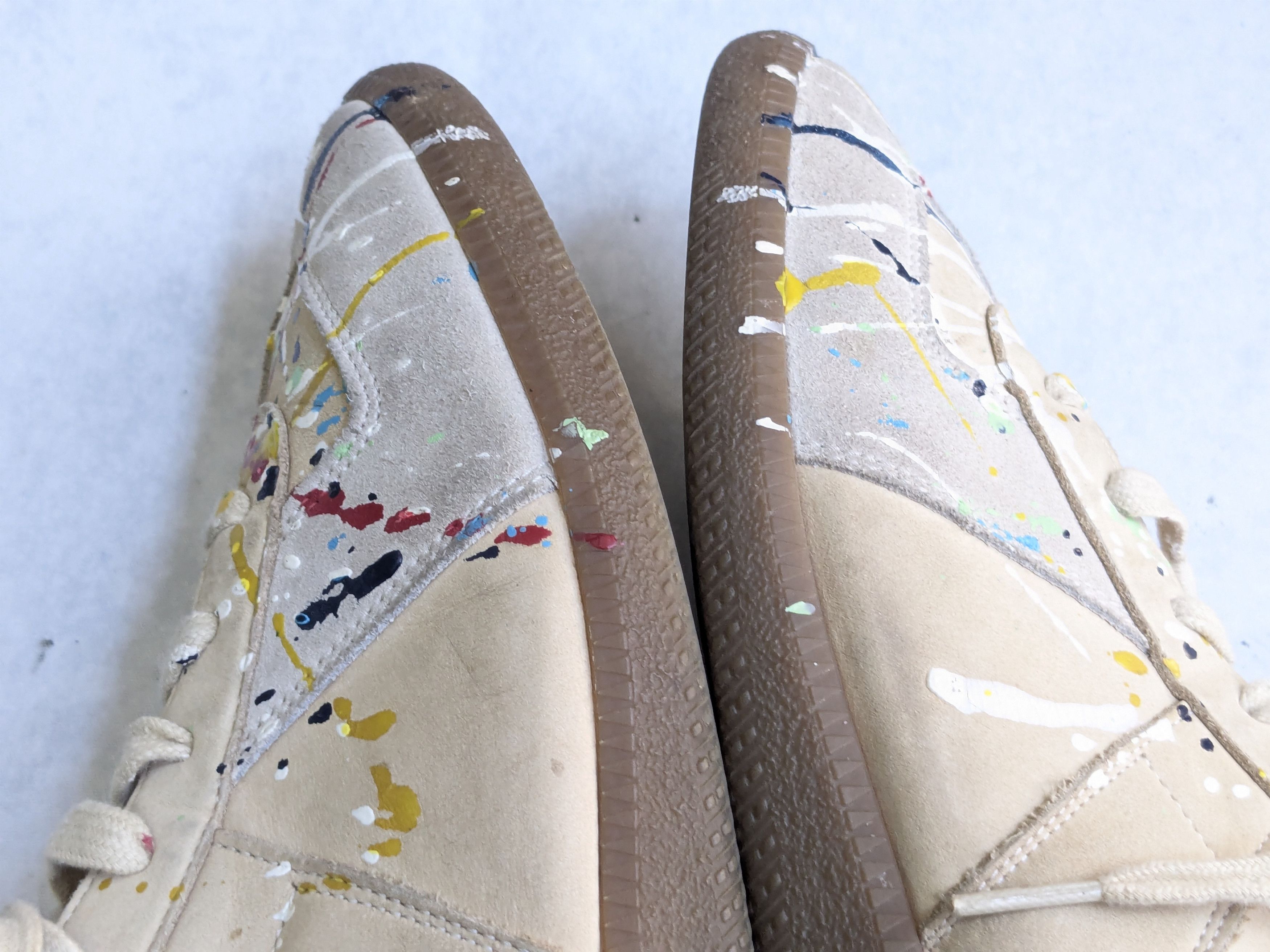 Maison Margiela Maison Margiela Replica GAT 11 44 Paint Splatter Beige Size US 11 / EU 44 - 9 Thumbnail