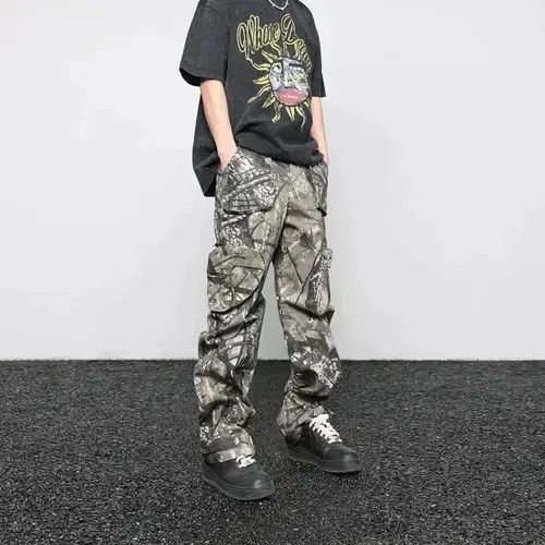 Other Y2K Big Pocket Camouflage Drawstring Cargo Pants Size US 32 / EU 48 - 1 Thumbnail