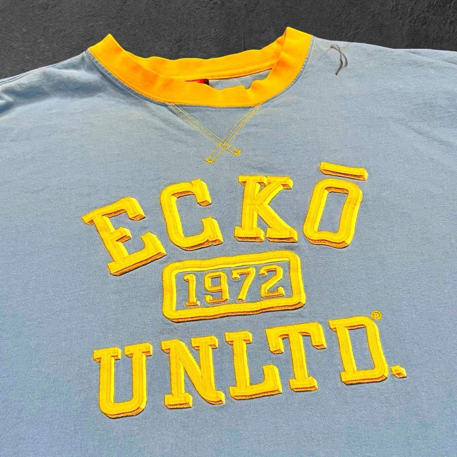 Ecko Unltd. Eckō Unltd. (Unlimited) Big Logo Y2K Blue Long Sleeve Shirt Size US L / EU 52-54 / 3 - 3 Thumbnail