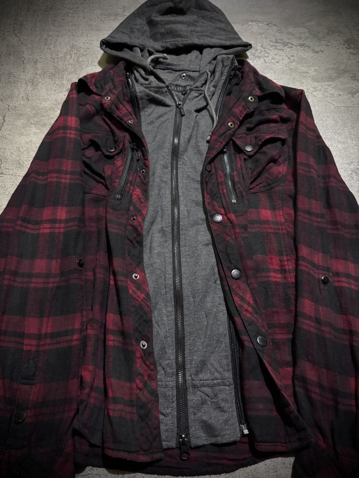 Hysteric Glamour Y2k Intheattic double layer ifsixwasnine Flannel Hooded Size US L / EU 52-54 / 3 - 3 Thumbnail