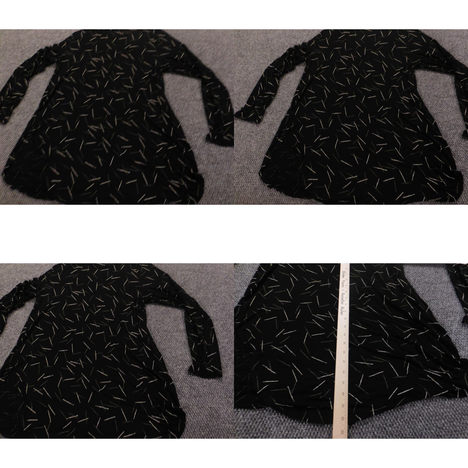 Apt. 9 Apt 9 Womens Blouse XL Black Stretch Pullover Top Regular Button Collared Long Sleeve Casual Satin? Size XL / US 12-14 / IT 48-50 - 8 Thumbnail