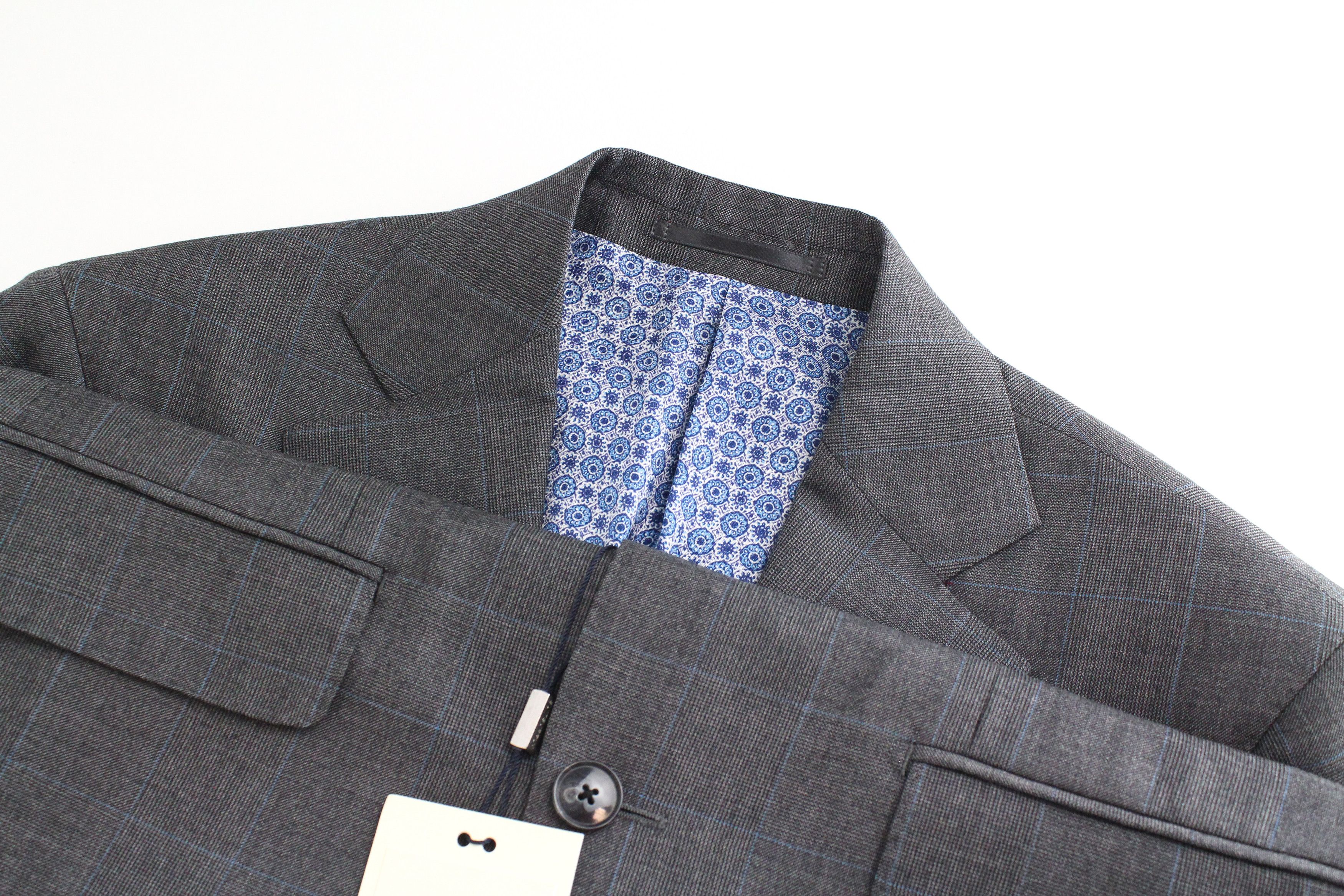Suitsupply LAZIO UK36 Grey Wool Checked Blazer 61908 Size 36R - 5 Thumbnail