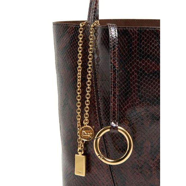 Chloe Chloe Medium Spin Sooty Brown Leather Tote Bag New & Authent Size ONE SIZE - 6 Thumbnail