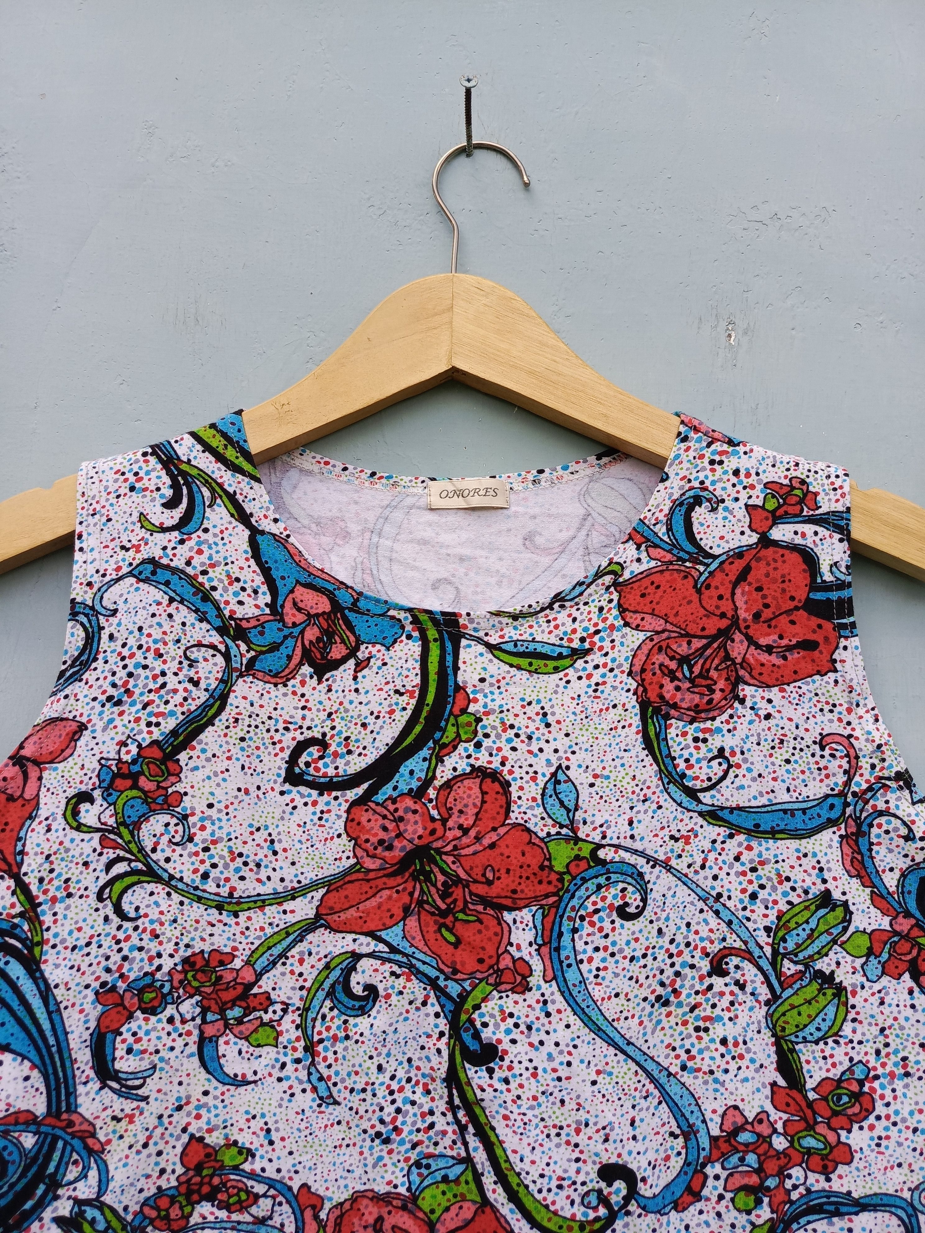 Japanese Brand Onores Floral Top – Vintage Japanese Style Size M / US 6-8 / IT 42-44 - 2 Thumbnail