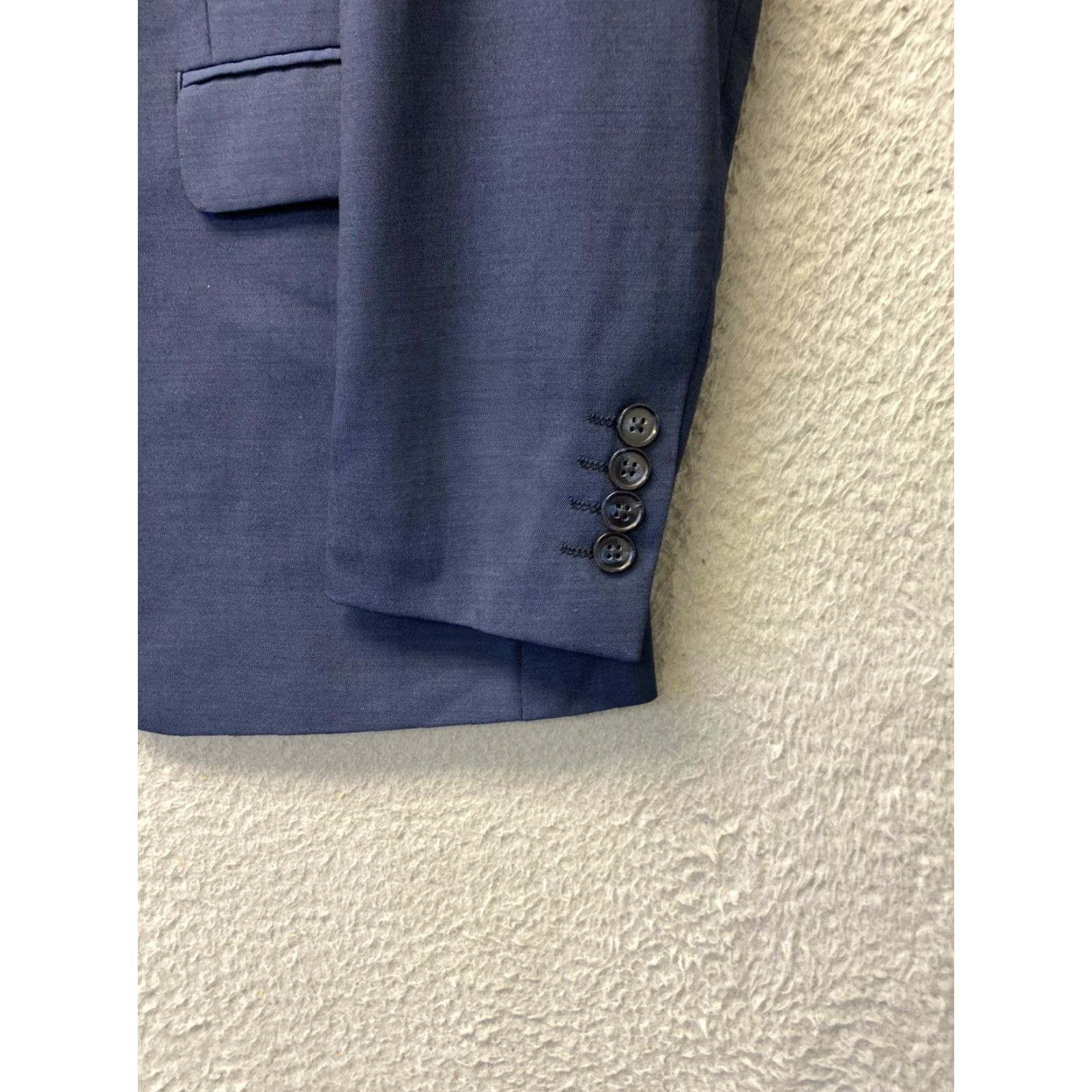 Bar III Bar III Men's Slim-Fit Wool Suit Jacket Blazer Blue 36R Pants 30x30 2 Piece Size 36R - 4 Thumbnail
