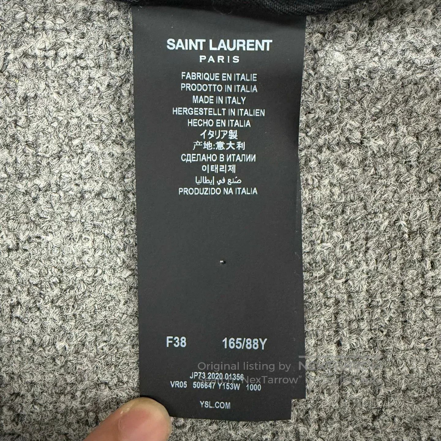 Yves Saint Laurent YSL Black Safari Utility Jacket. Size S / US 4 / IT 40 - 5 Thumbnail