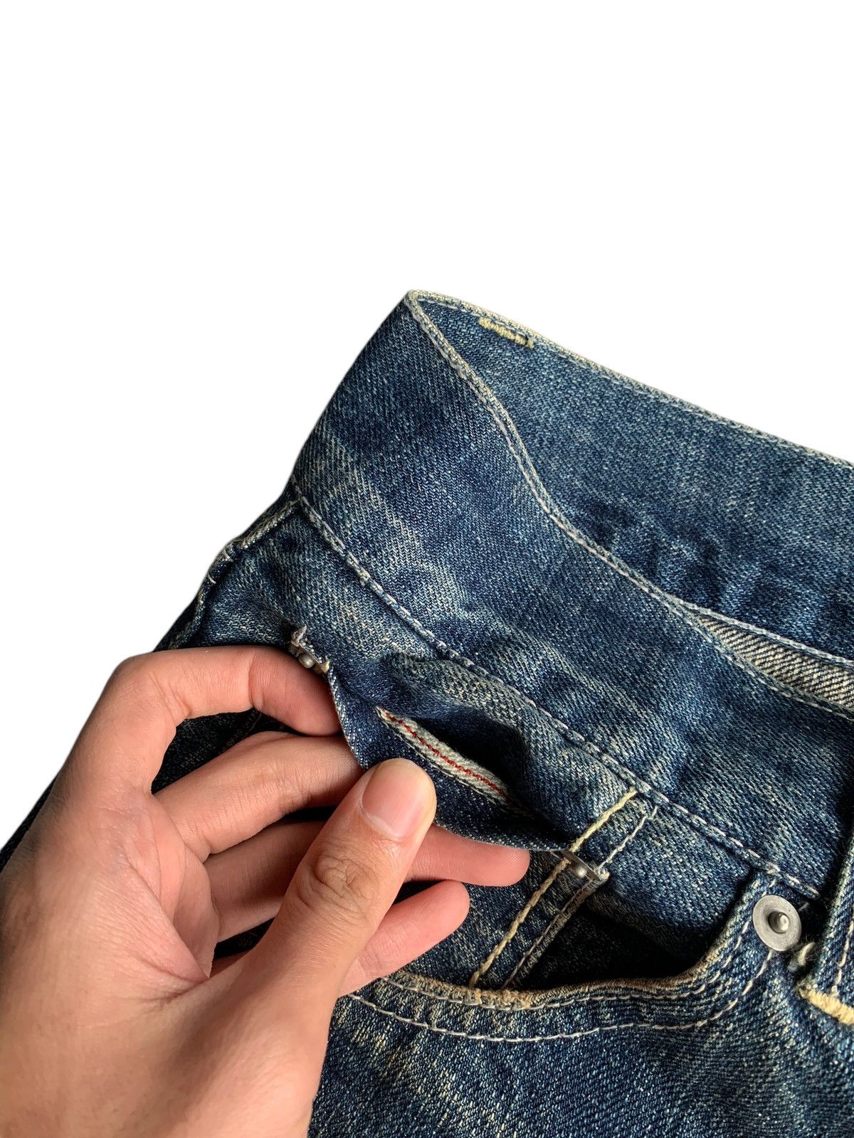 Kapital Rage Blue Japanese Button fly Selvedge Distressed Denim Size US 36 / EU 52 - 11 Thumbnail