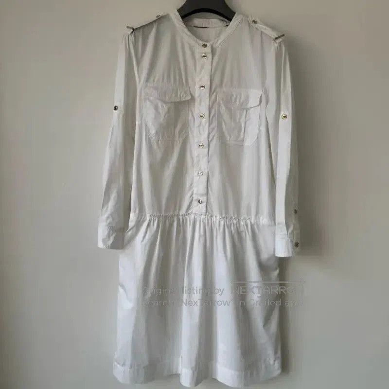 Burberry Burberry Summer White Cotton Long Sleeve Dress. Size S / US 4 / IT 40 - 1 Thumbnail