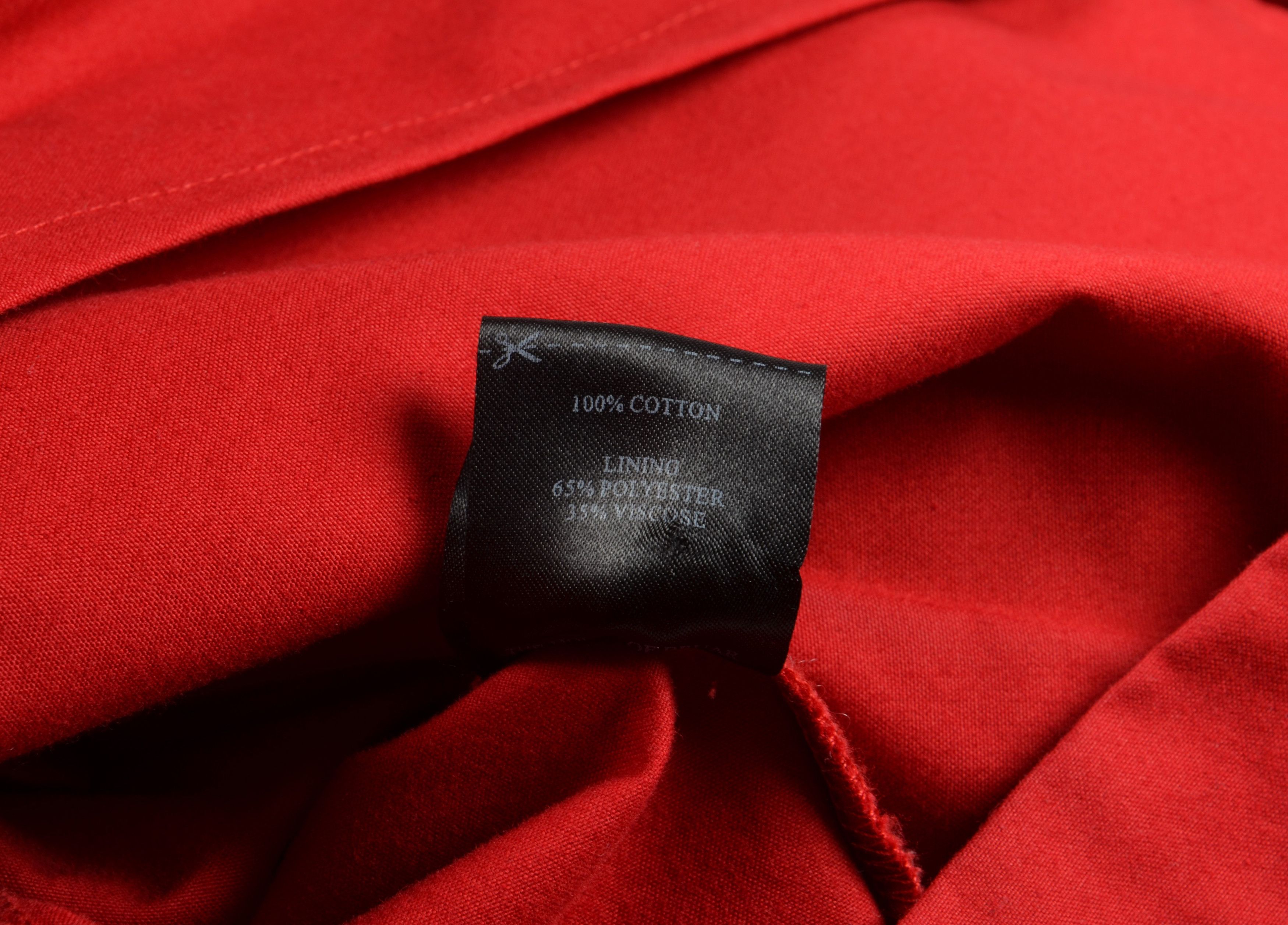 Other House Of Bruar Waxed Cotton Red Belted Trench Coat Size M / US 6-8 / IT 42-44 - 13 Thumbnail