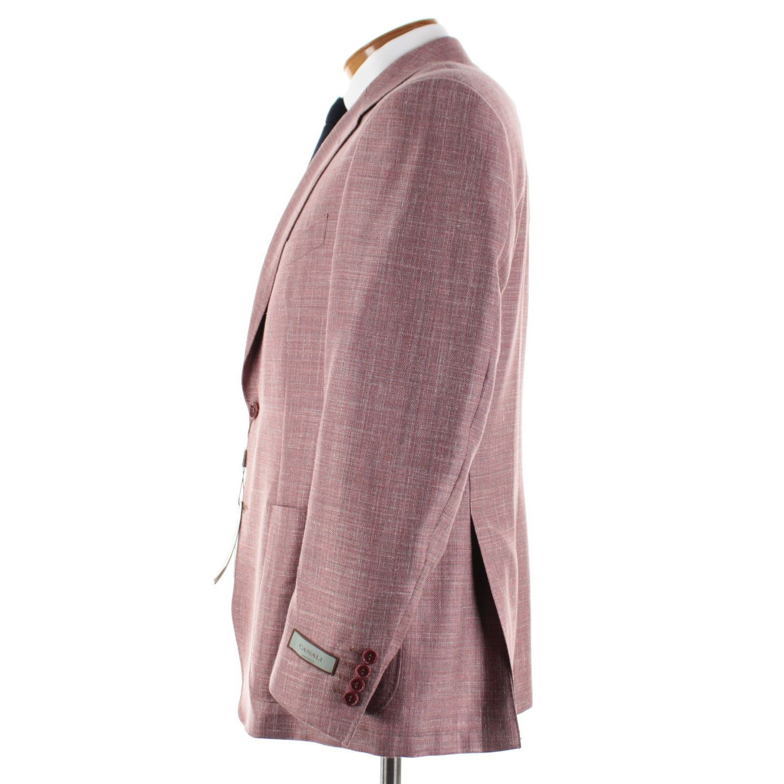 Canali Canali Sport Coat Size 44 Short US in Pink Size 44R - 4 Thumbnail