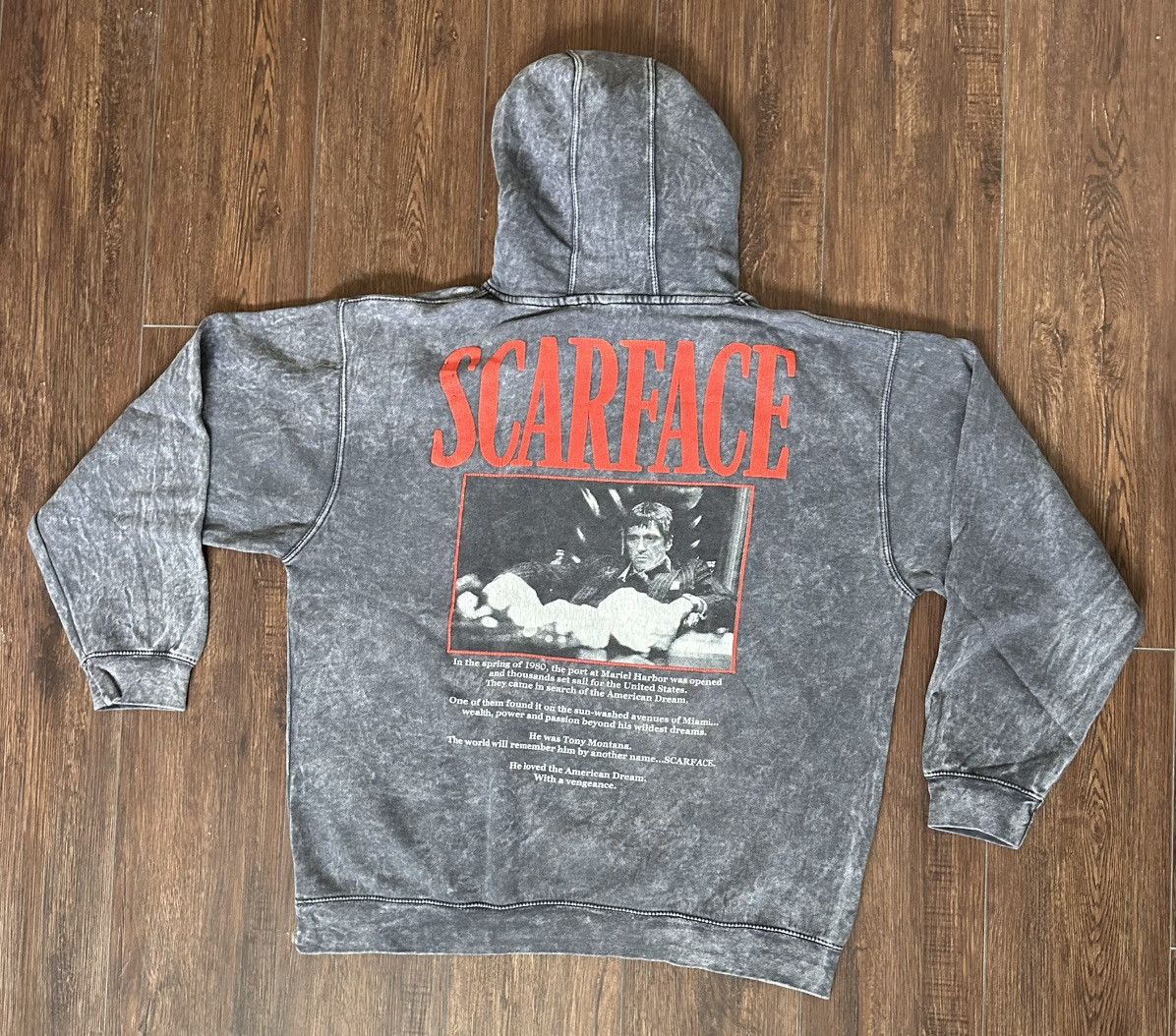 Other Gray Acid wash Scarface hoodie Size US L / EU 52-54 / 3 - 3 Thumbnail