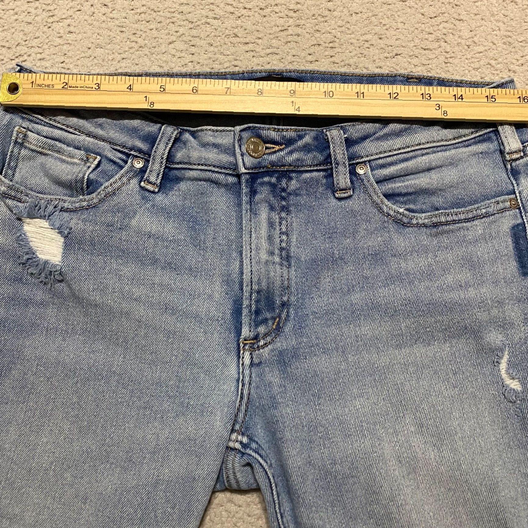 Silver Jeans Co. Silver Jeans Jeans Blue Denim Medium Wash Skinny 32x29 Womens Distressed Pockets Regular Size 24" / US 00 / IT 34 - 5 Thumbnail