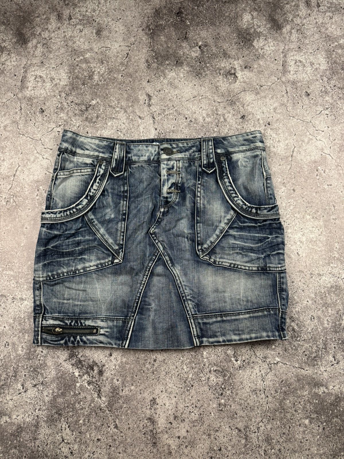Japanese Brand If six was9 style Skirt Vintage Denim Avant Garde Y2k USA Size 32" / US 10 / IT 46 - 1 Thumbnail