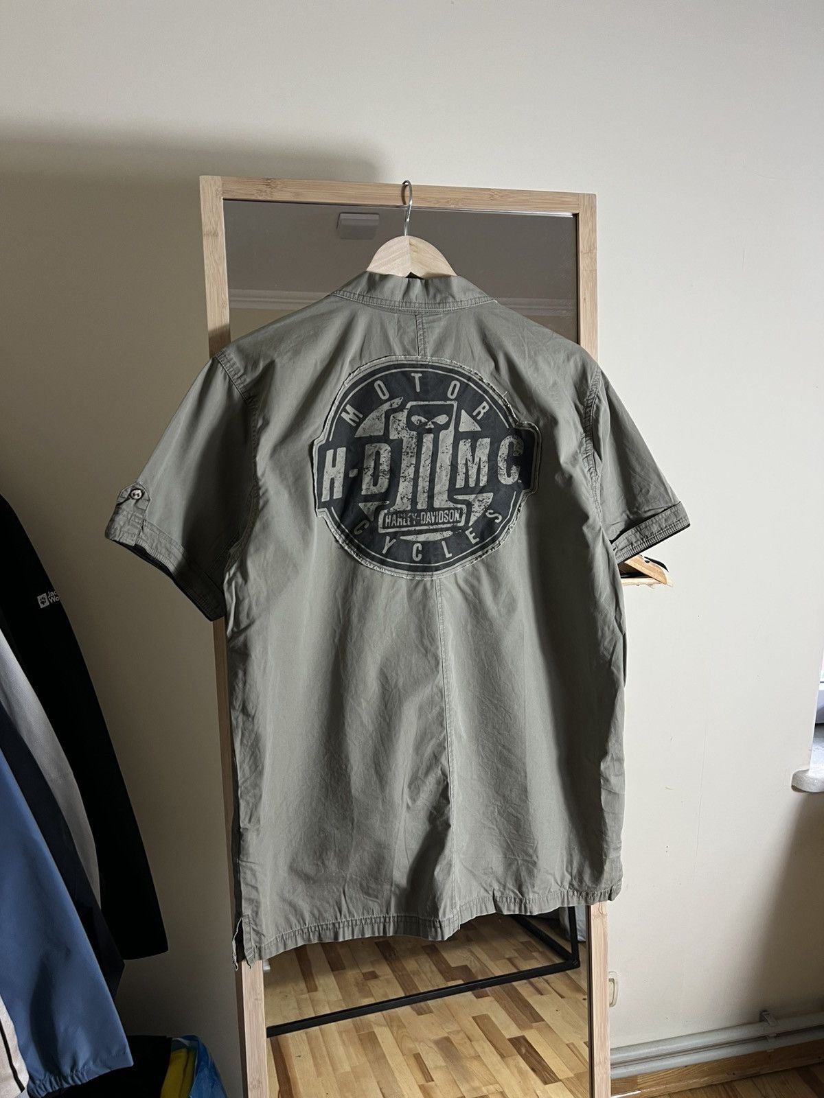 Harley Davidson Harley Davidson Mens Button Down Shirt Large Khaki Patch Size US L / EU 52-54 / 3 - 1 Thumbnail