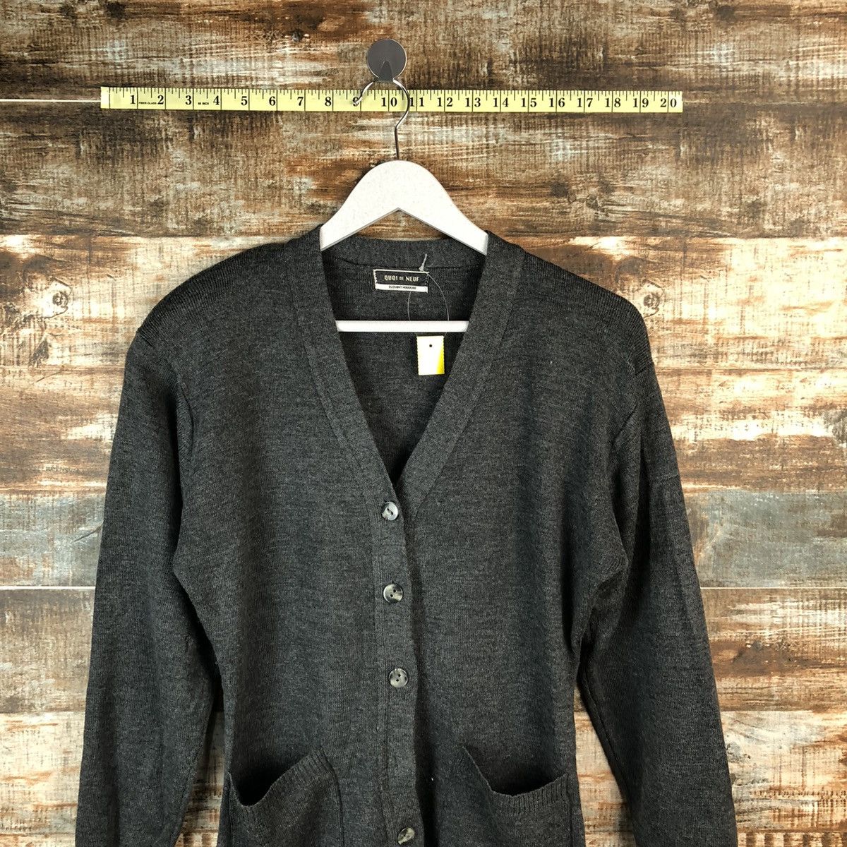Japanese Brand Quide Nevf Black Cardigan Knitwear #A1385 Size US L / EU 52-54 / 3 - 2 Thumbnail