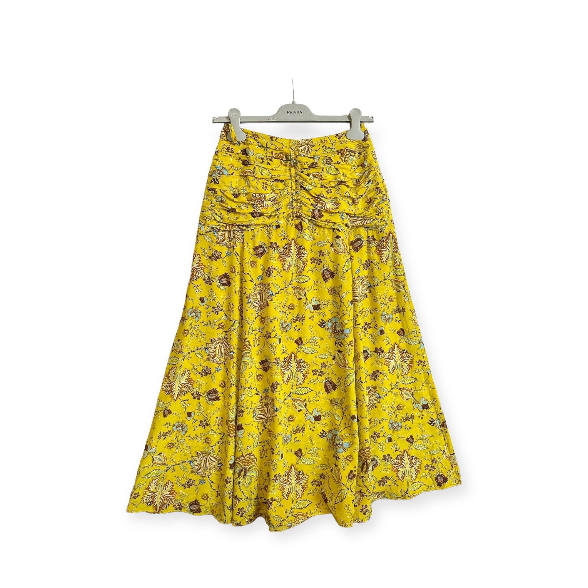 Ulla Johnson Imani Skirt in Mimosa, Yellow floral Silk, Siz