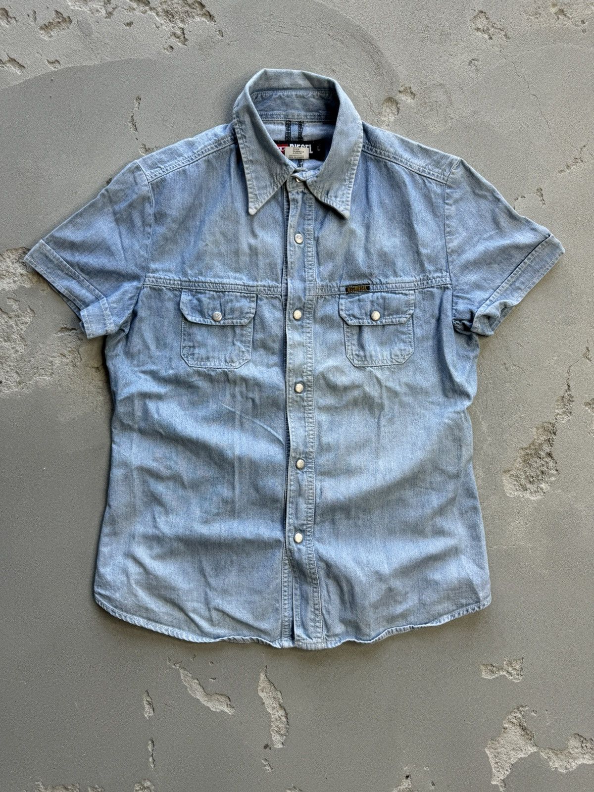 Diesel × Vintage Vintage Diesel Industries Jeans Shirt Size L / US 10 / IT 46 - 1 Thumbnail
