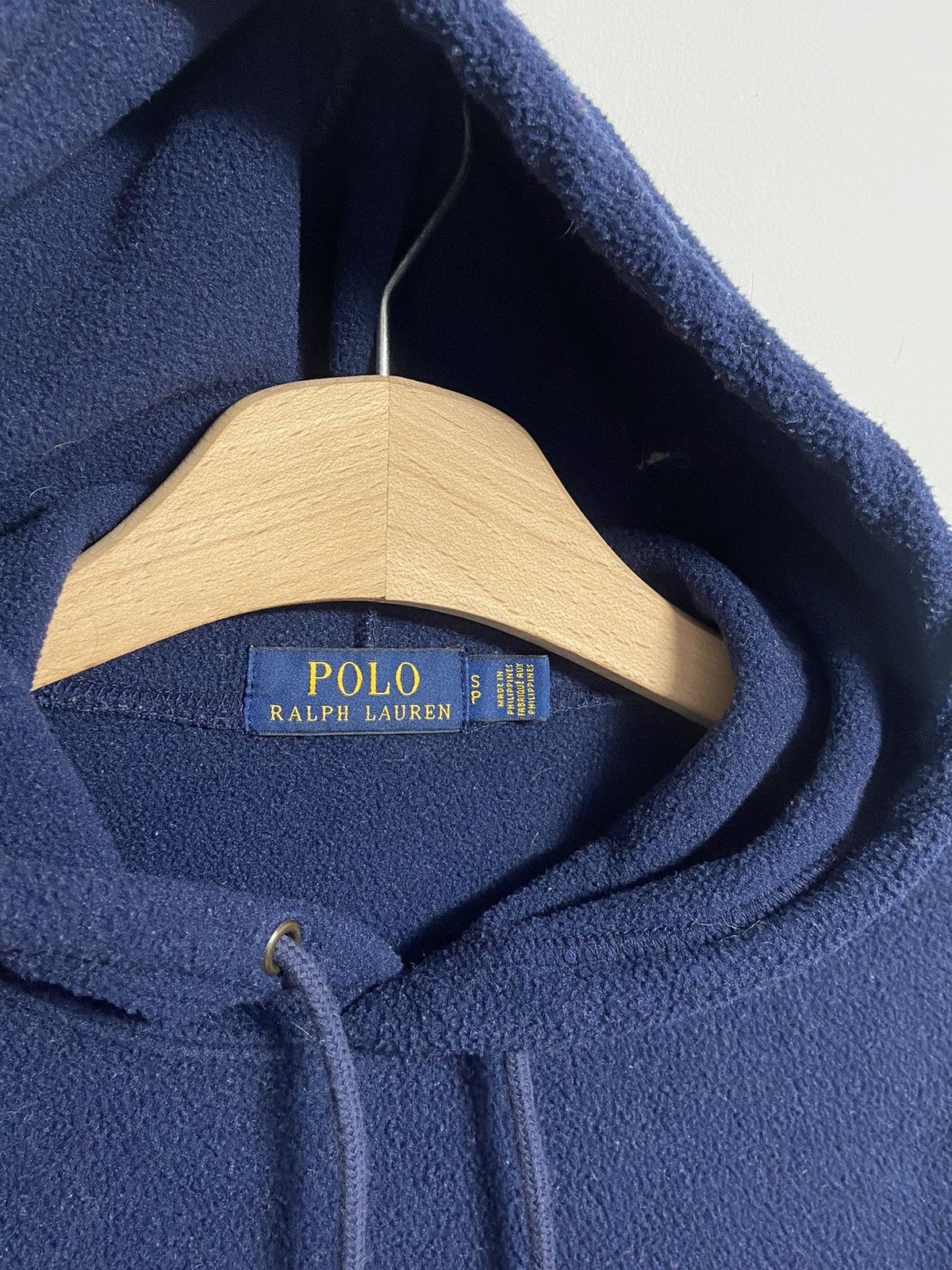 Vintage Polo Ralph Lauren Pullover Fleece Hoodie USA Flag Patch Size US S / EU 44-46 / 1 - 7 Thumbnail