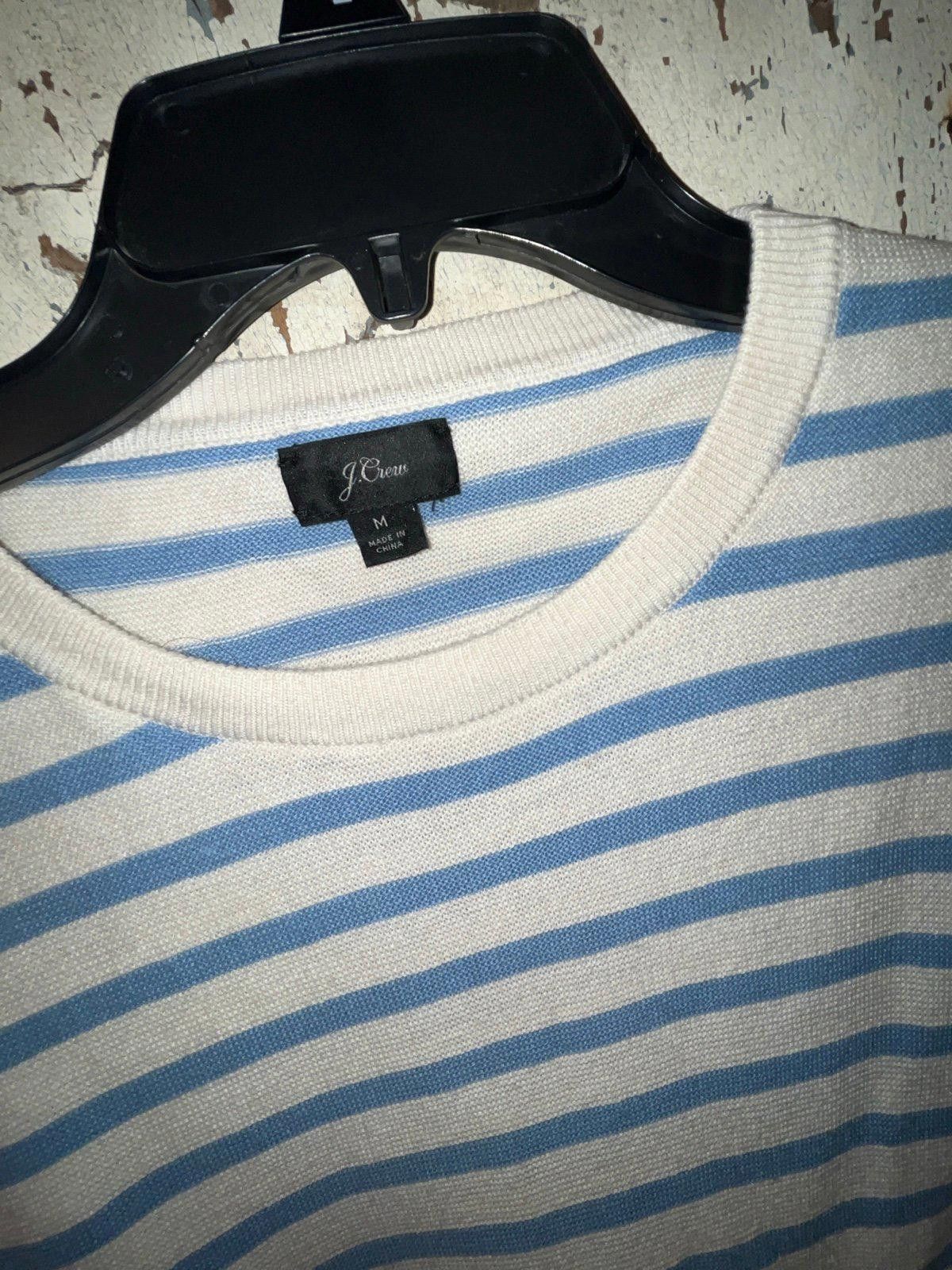 J.Crew J. Crew mens sweater, size Large, blue and white stripes Size US L / EU 52-54 / 3 - 2 Thumbnail