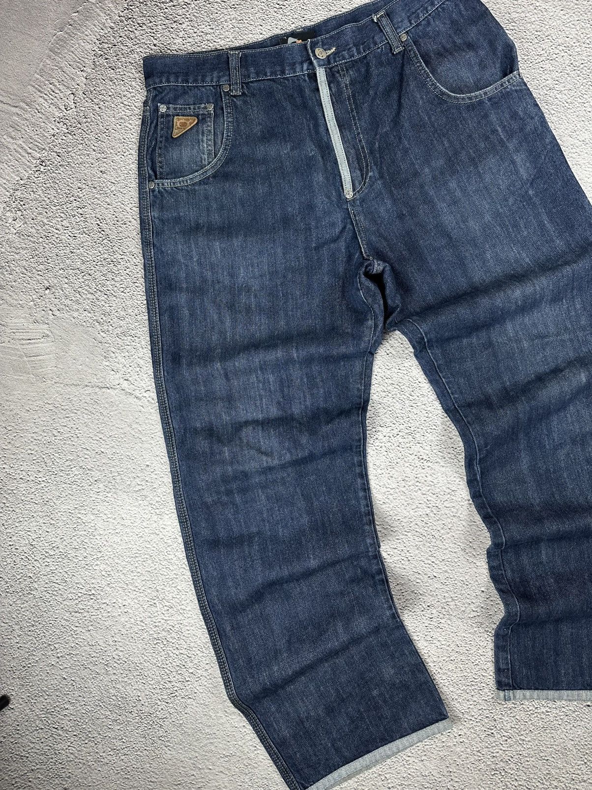 Japanese Brand Crazy Y2K Baggy Japan Jean Trashed Rap Old Money Style Size US 34 / EU 50 - 7 Thumbnail