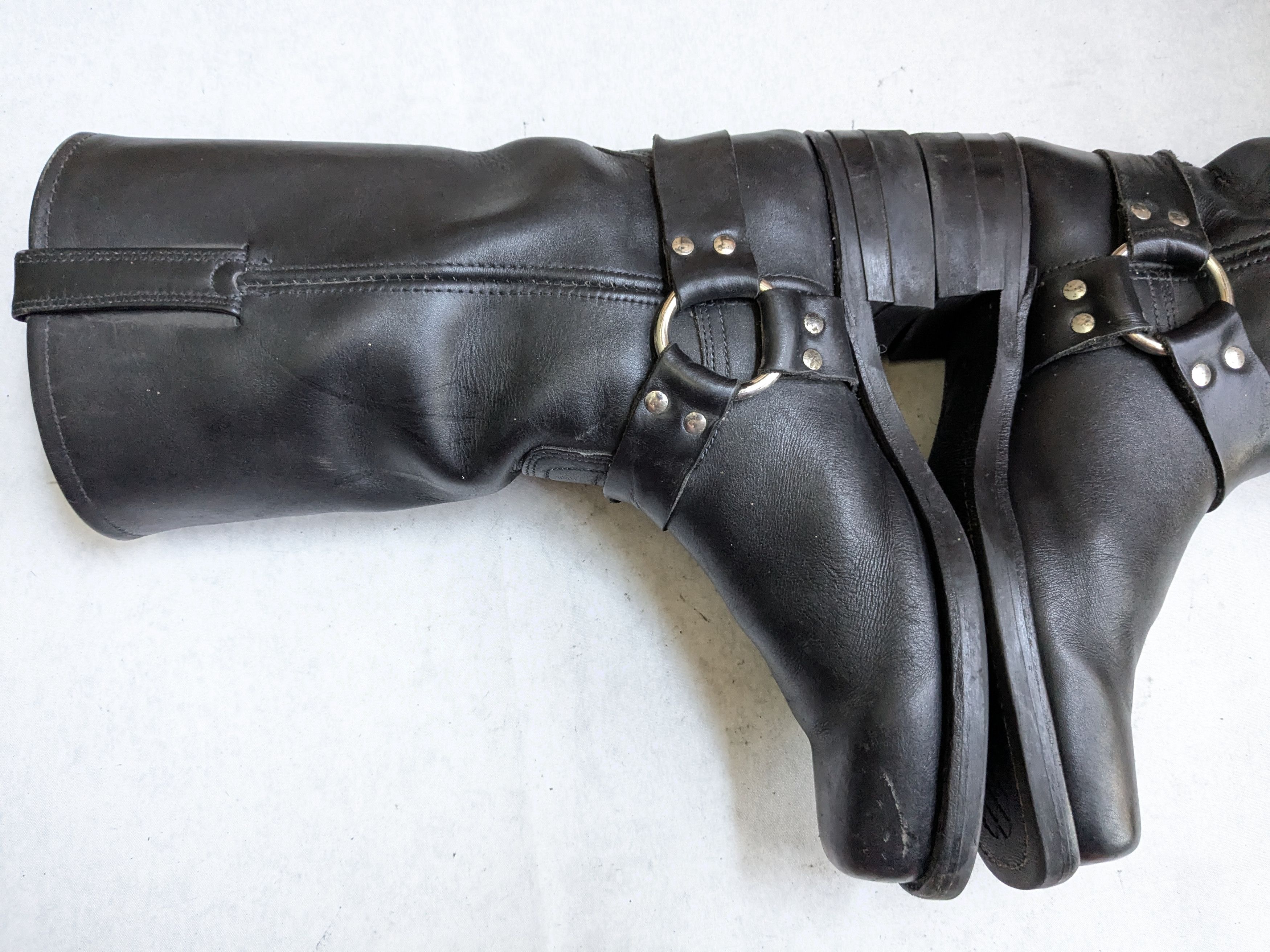 Frye Frye Harness Boots Black Leather 10.5 M Leather Buckle Size US 10.5 / EU 43-44 - 15 Thumbnail