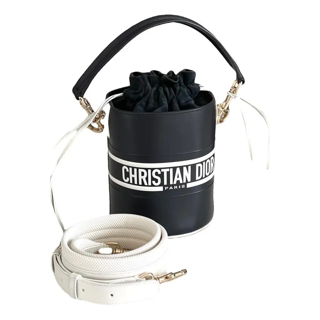 Dior Christian Dior Vibe Drawstring Bucket Bag Leather Size ONE SIZE - 1 Thumbnail