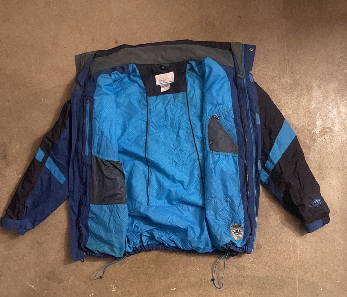 Columbia Vintage Columbia Sportswear Omni-Tech blue outdoors jacket Size US L / EU 52-54 / 3 - 2 Thumbnail