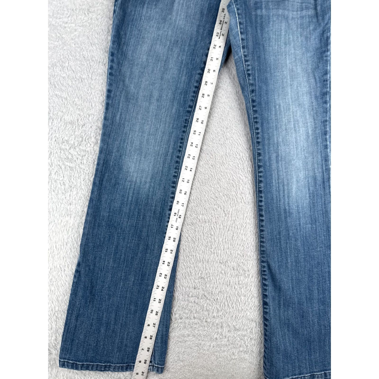 Vintage VINTAGE ELLE Jeans Womens 8 Blue Denim Bootcut Distressed Low Rise Cotton Blend 30x31 Slimming Stretch Regular 5-Pocket Design Boots Size 30" / US 8 / IT 44 - 7 Thumbnail