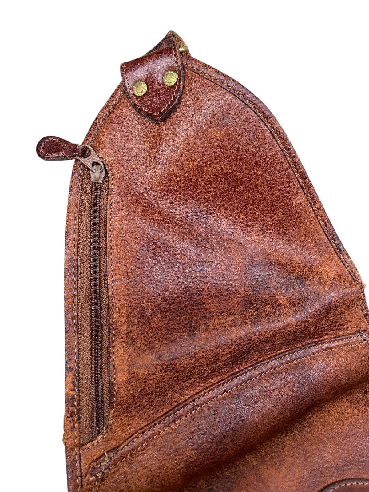 Leather Distressed Patina Leather Cross Body Bag Marley Hodgson Size ONE SIZE - 18 Thumbnail