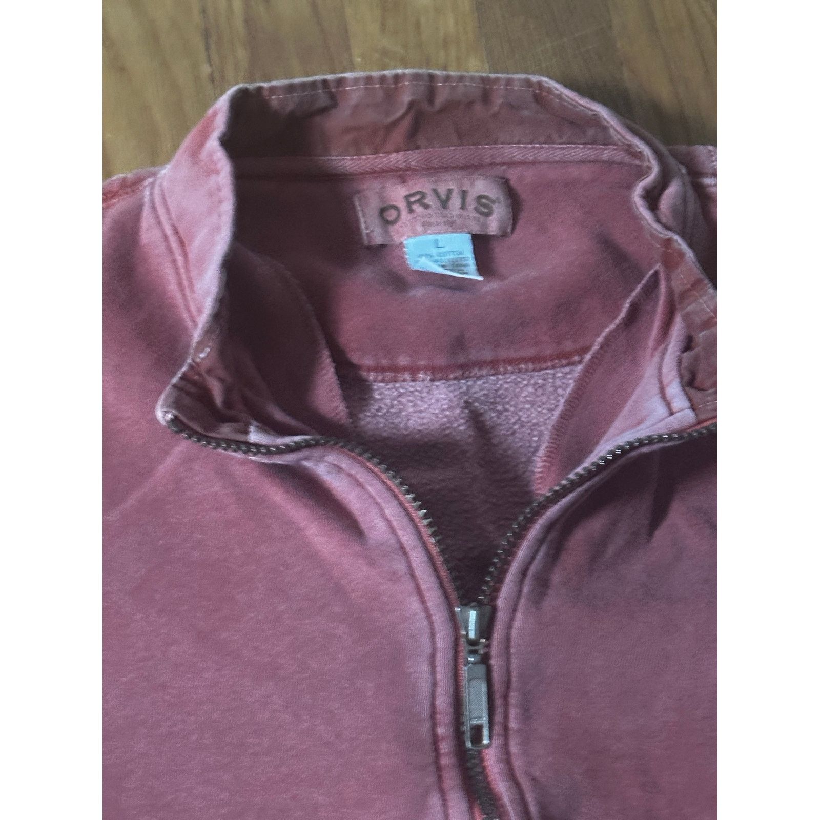 Orvis Vintage Orvis Quarter-Zip Pullover Sweatshirt Red Wash Size US L / EU 52-54 / 3 - 3 Thumbnail