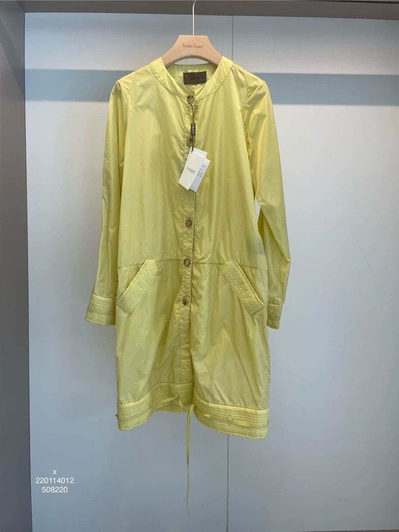 Loewe LOEWE Lemon yellow polyester thin coat Size XS / US 0-2 / IT 36-38 - 1 Thumbnail