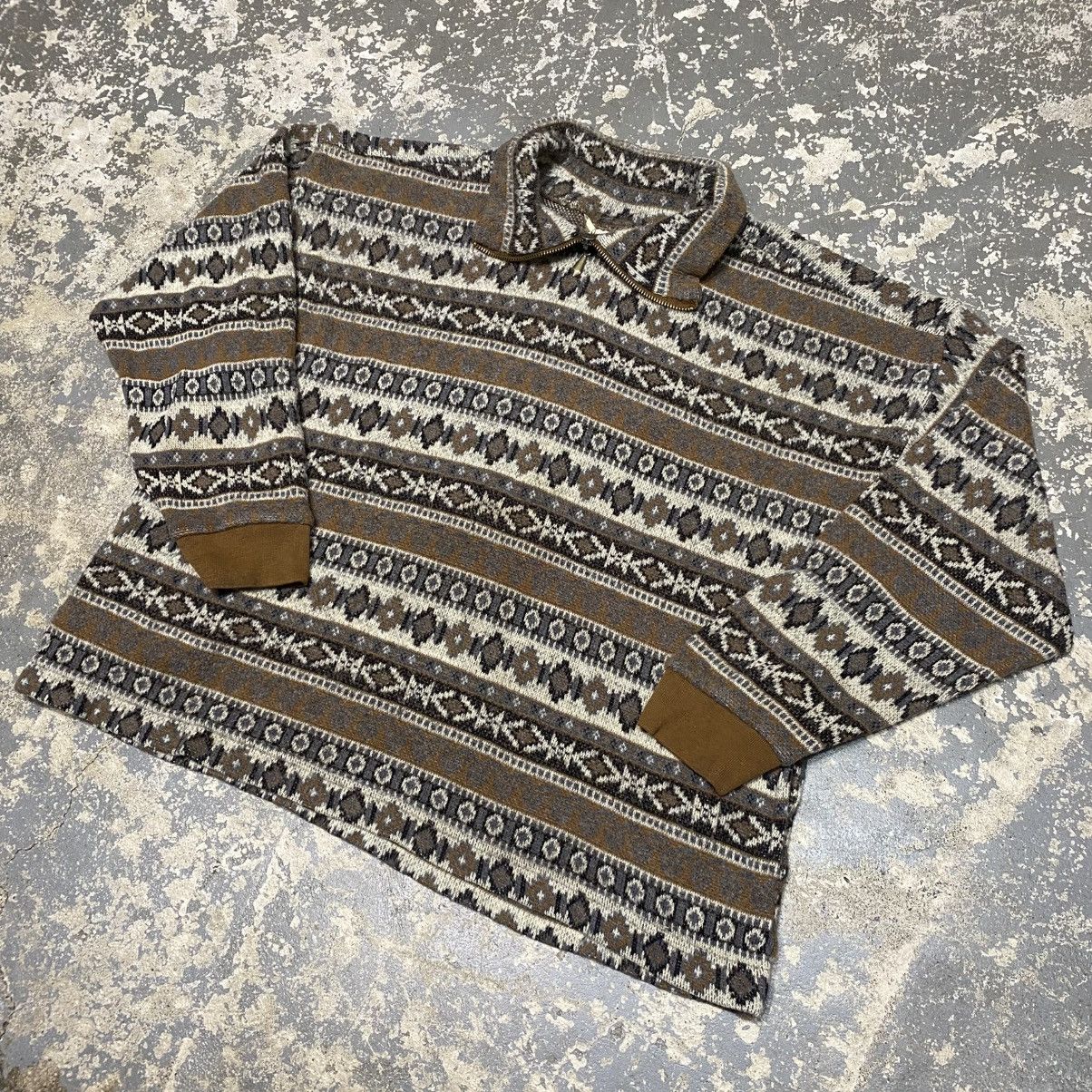 Vintage Vintage B.Moss Aztec Sweater Collared Zip Long Sleeve USA Size US L / EU 52-54 / 3 - 2 Thumbnail
