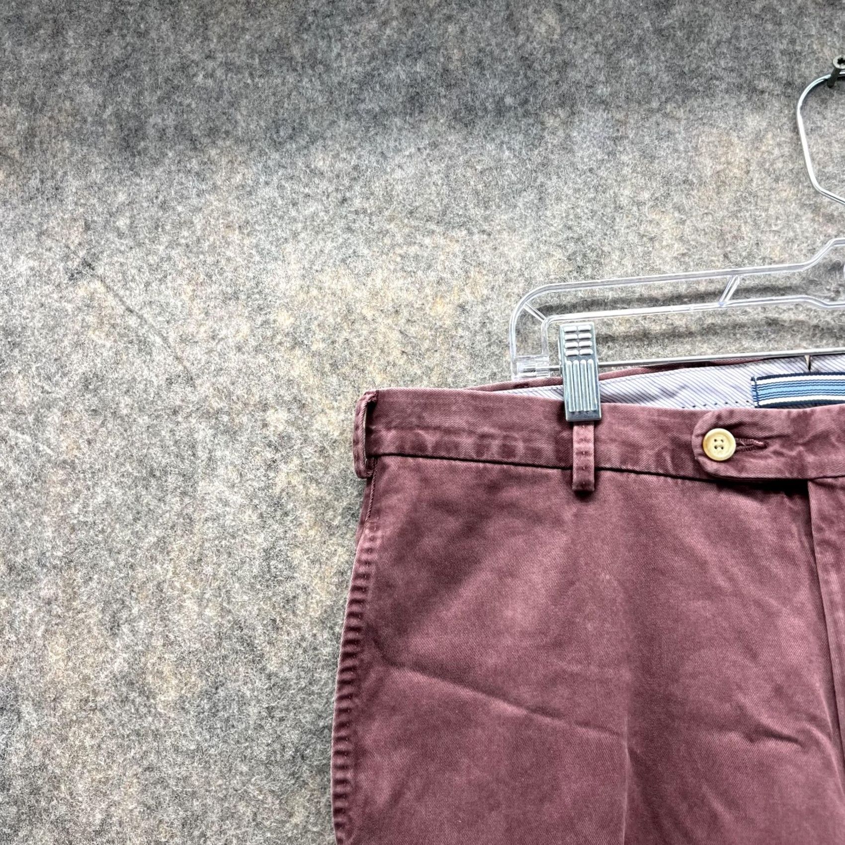 Peter Millar Peter Millar Pants Men 33 Chino Flat Front Red Wine Regular Straight Size US 33 - 3 Thumbnail
