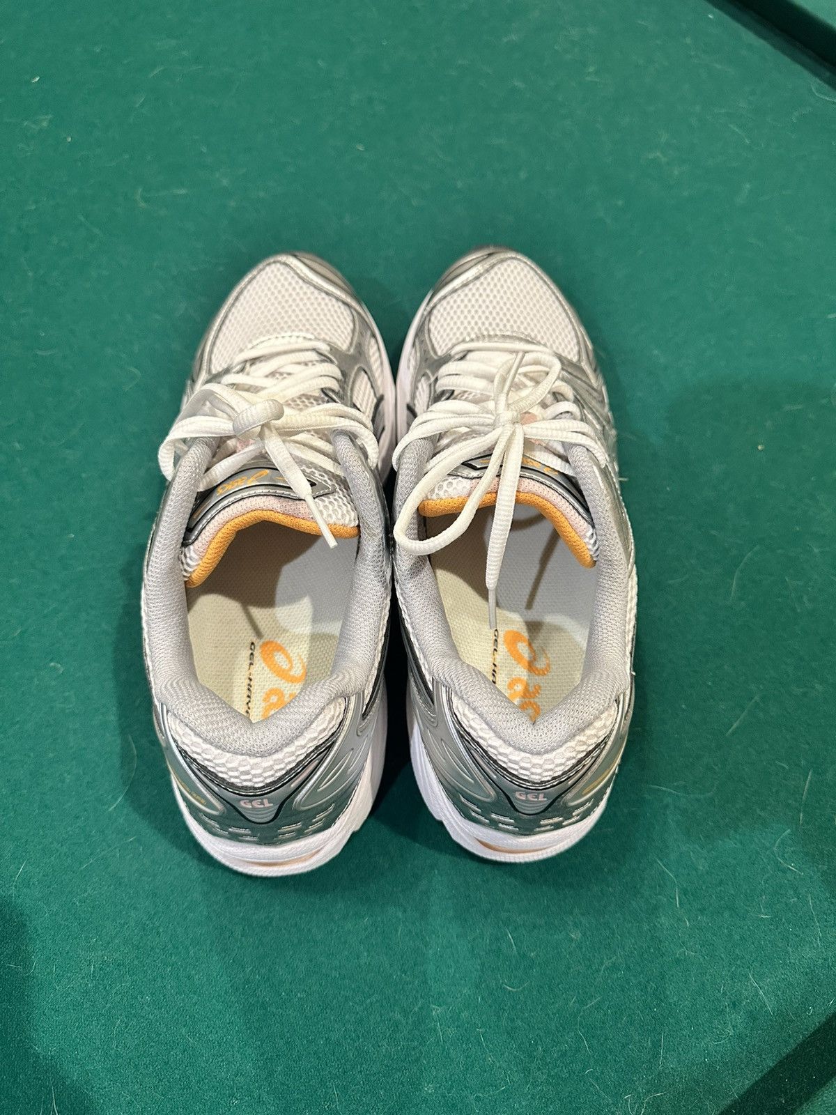 Asics ASICS Gel Kayano 14 White/Silver/Orange Size US 11 / EU 44 - 3 Thumbnail