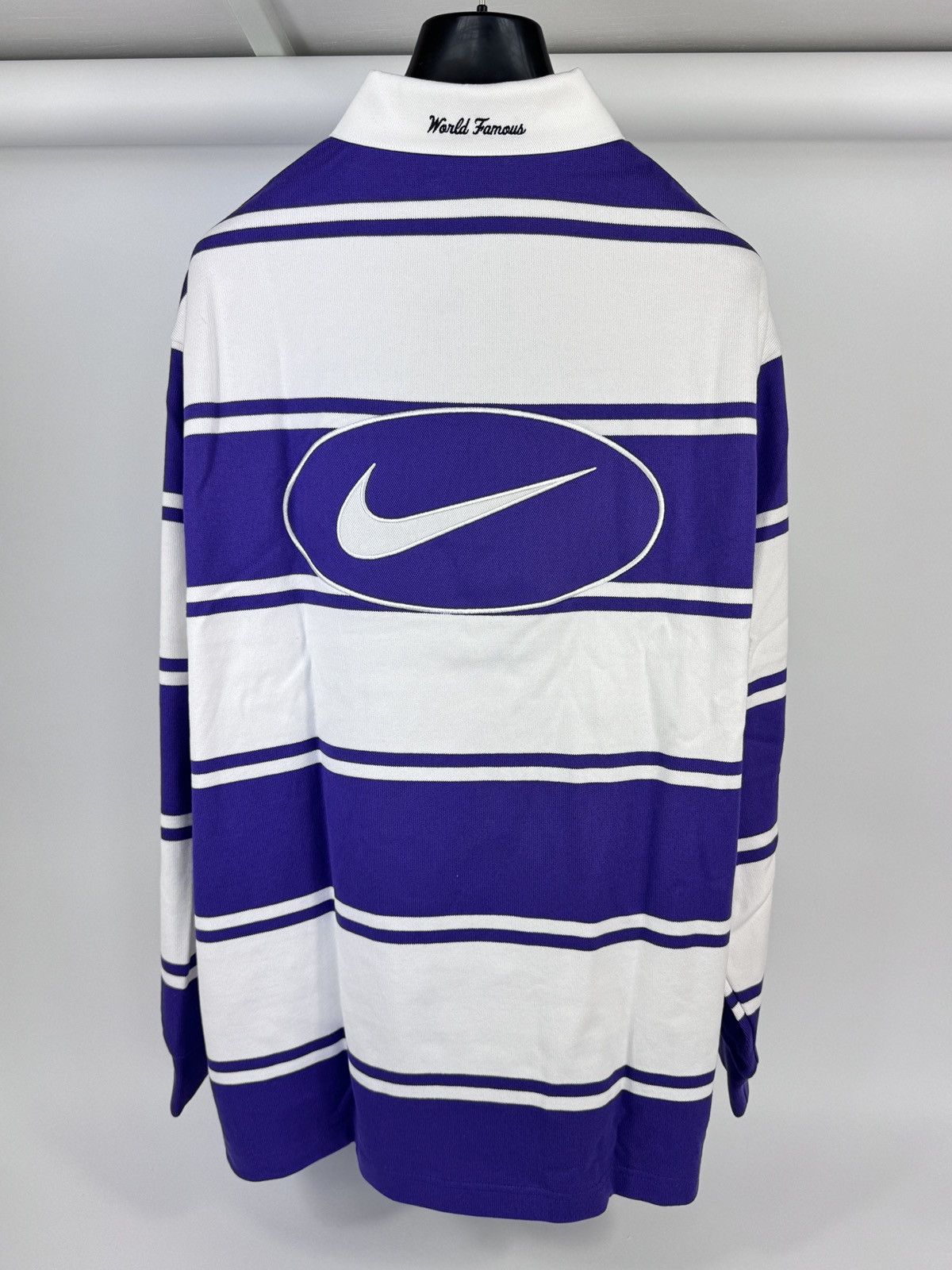 Nike × Supreme LOGO EMBROIDERED LONG SLEEVE POLO Size US XL / EU 56 / 4 - 2 Thumbnail