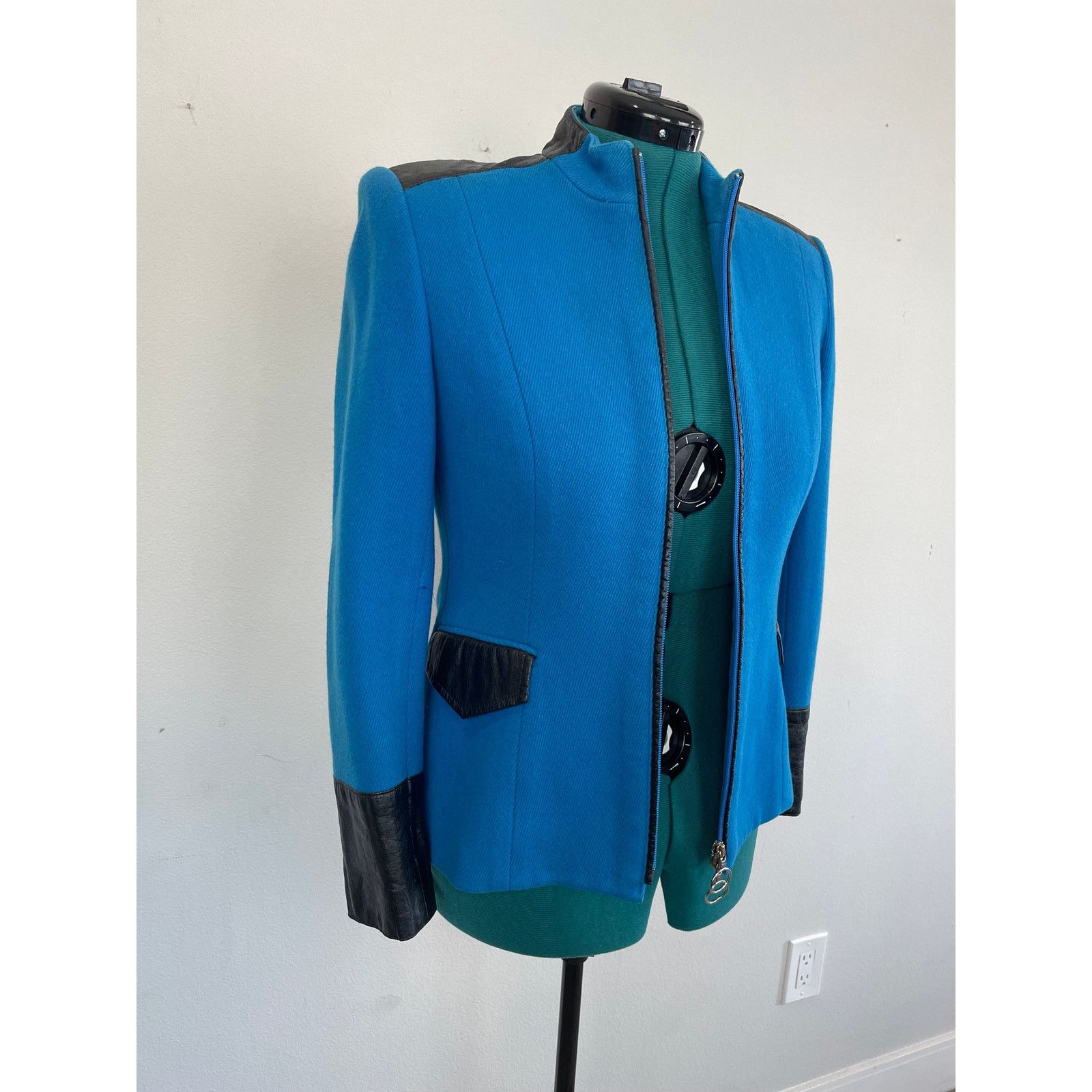 Other Adrienne Winkelmann Blue Structured Jacket, Size 10 Size M / US 6-8 / IT 42-44 - 5 Thumbnail