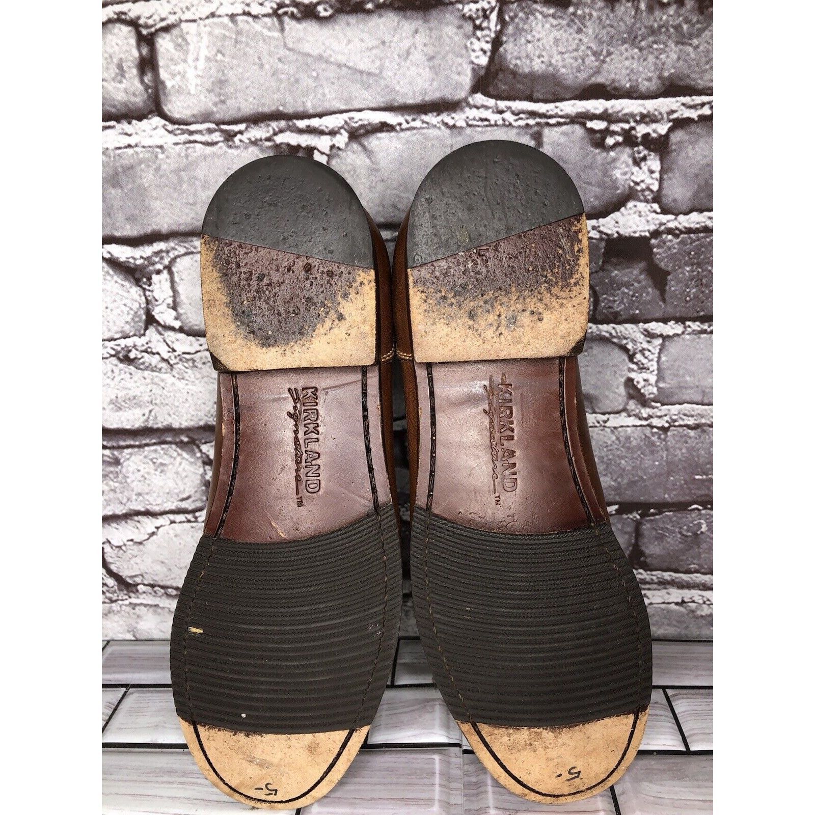 Kirkland Signature Kirkland Signature Brown Leather Penny Loafers Moc Toe Slip Size US 10 / EU 43 - 6 Thumbnail