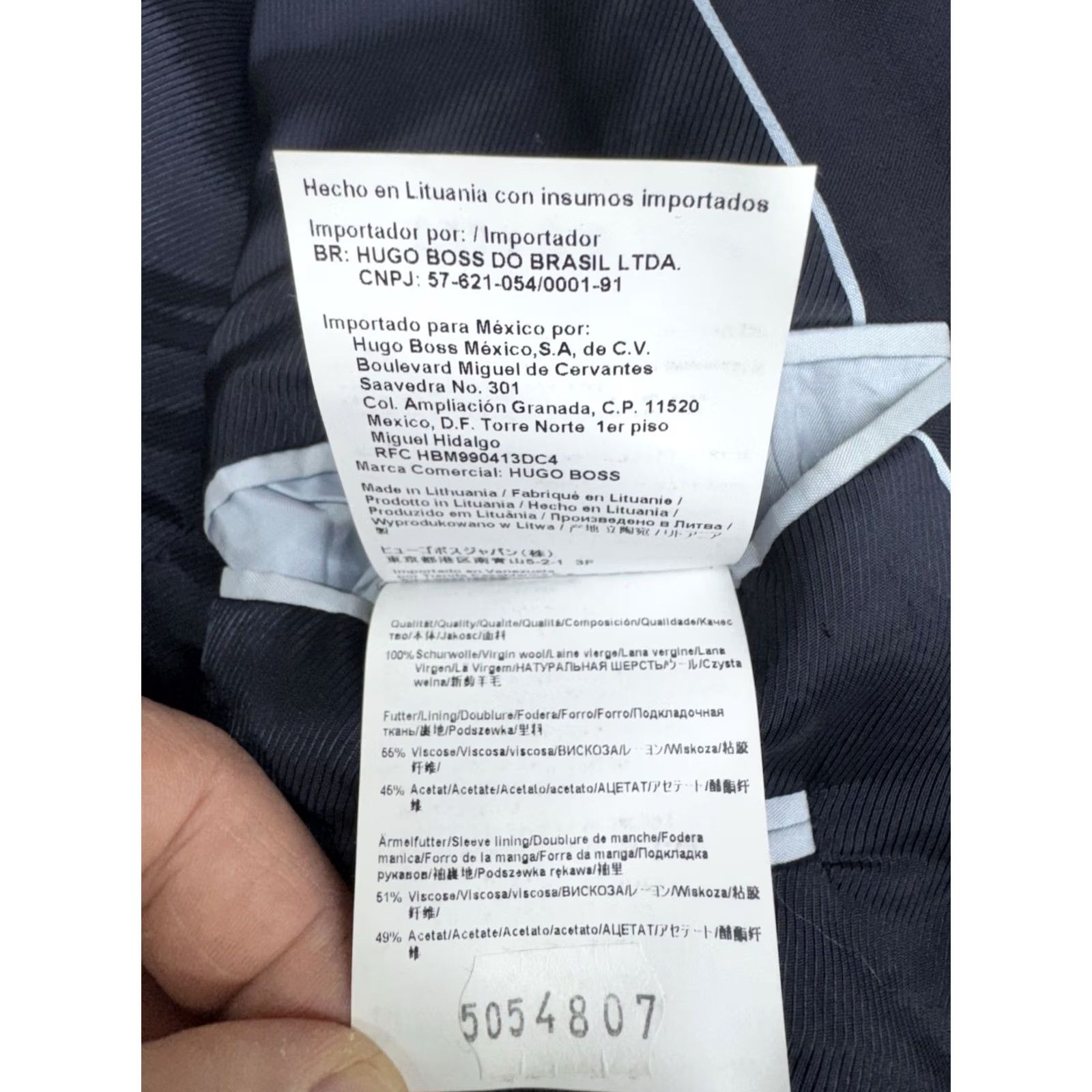 Hugo Boss Hugo Boss Blazer Mens 40S Blue Super 120 Wool Sport Coat Stretch Tailoring Size 40R - 5 Thumbnail