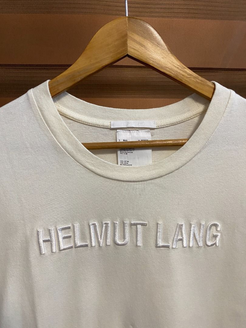 Helmut Lang embroidered logo T-shirt L Size US L / EU 52-54 / 3 - 3 Thumbnail