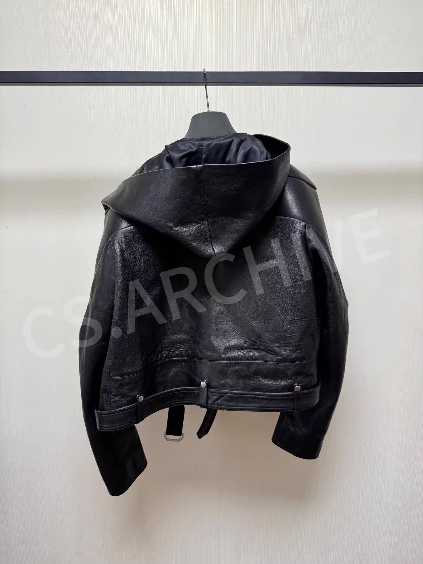 Rick Owens Rick Owens SS25 Hollywood Stooges hooded leather jacket Q8 Size US M / EU 48-50 / 2 - 2 Thumbnail