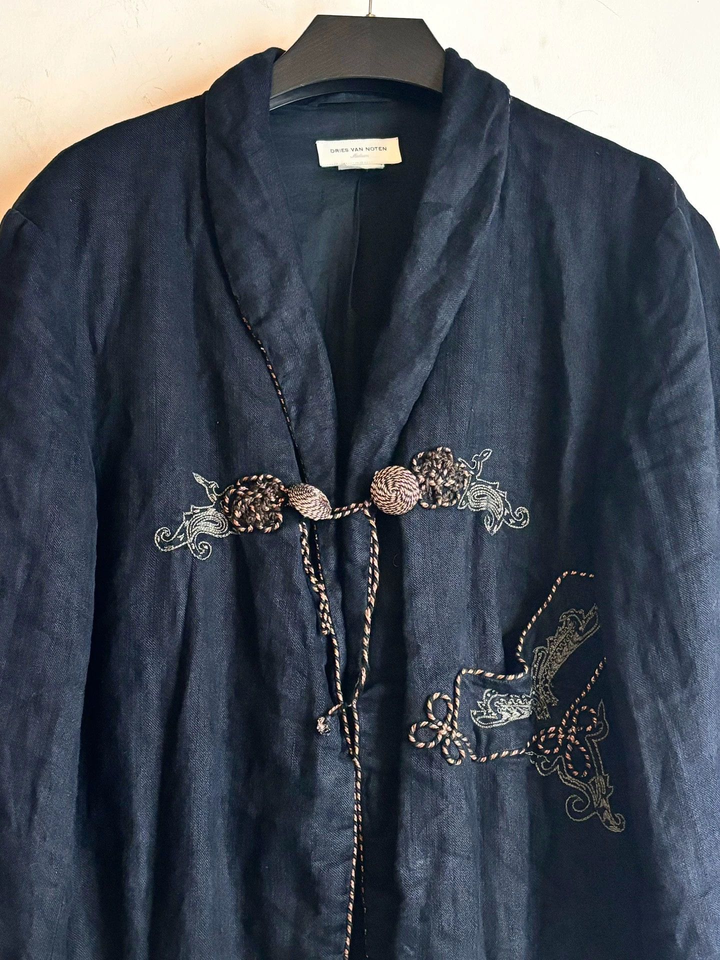 Dries Van Noten Dries Van Noten 2006 S/S Court Embroidered Linen Jacket M Size US M / EU 48-50 / 2 - 3 Thumbnail