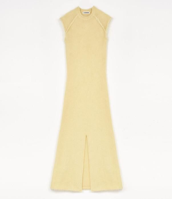 Jil Sander o1w1db10825 Sleeves Dress in Beige Size S / US 4 / IT 40 - 1 Thumbnail