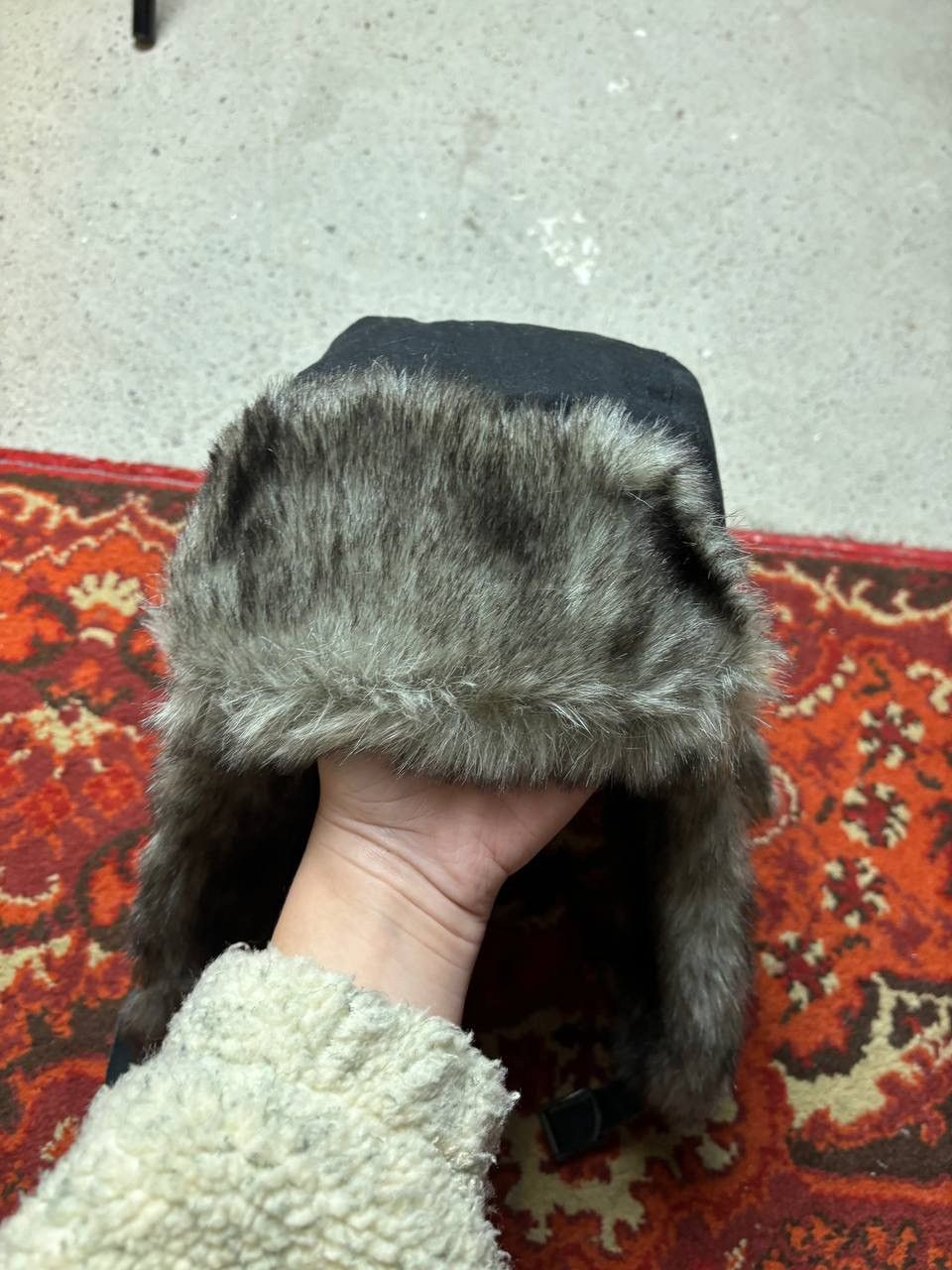 Hysteric Glamour × Vintage Vintage Y2K Japanese brand Ushanka Active opium black fur Size ONE SIZE - 5 Thumbnail