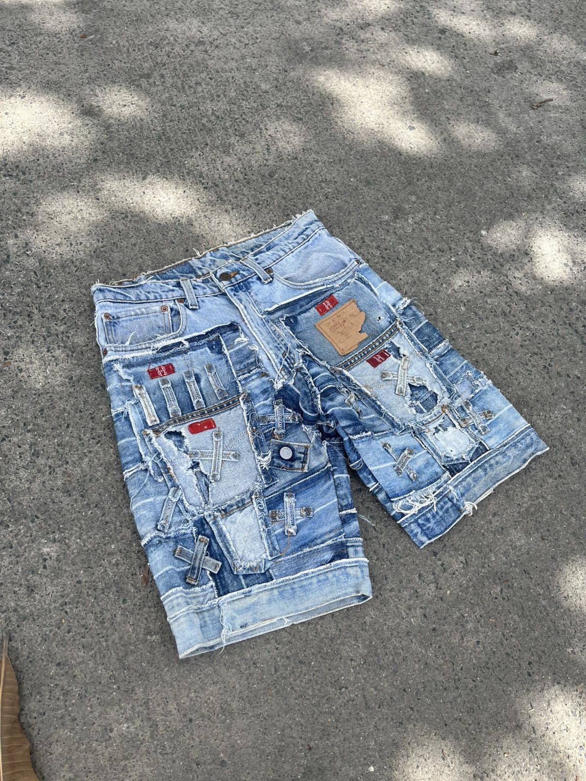Levi's Vintage Clothing Rare Vintage Levi’s -Patchwork- Jorts Size US 32 / EU 48 - 2 Thumbnail