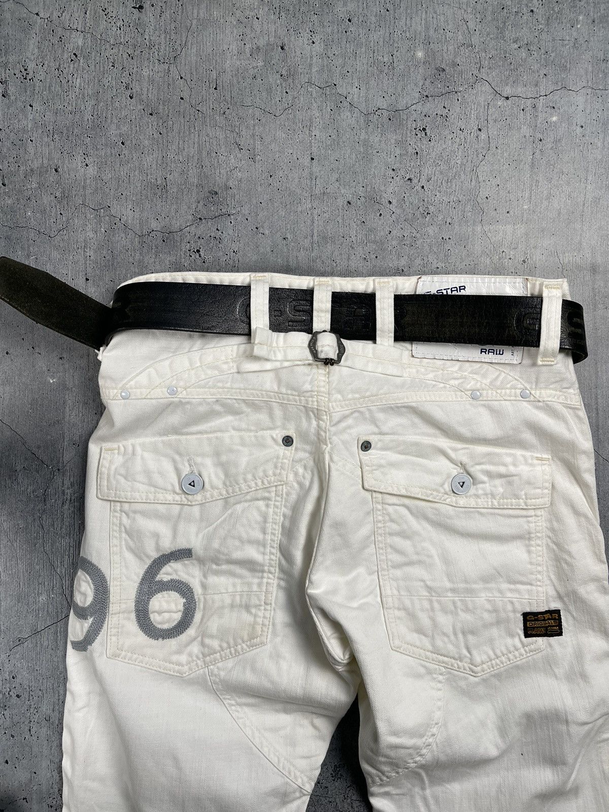 G-Star × Vintage G-Star Raw Belt Leather Vintage Y2K Multilogo Japanese Brand Size ONE SIZE - 2 Thumbnail