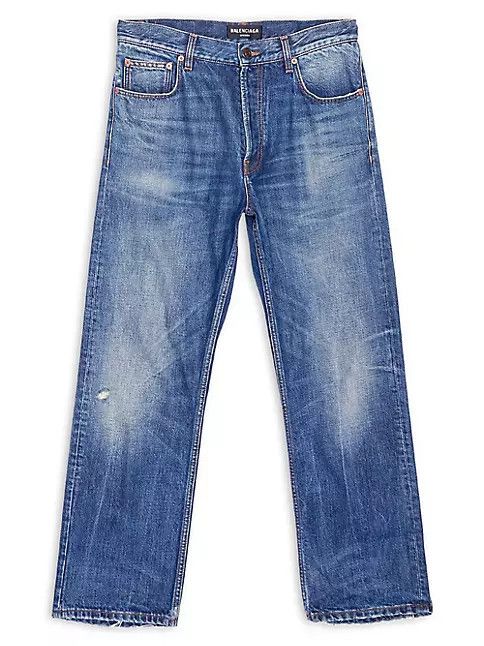 image of Balenciaga O1Mt1Gz0524 Slim Fit Pants In Blue, Men's (Size 34)