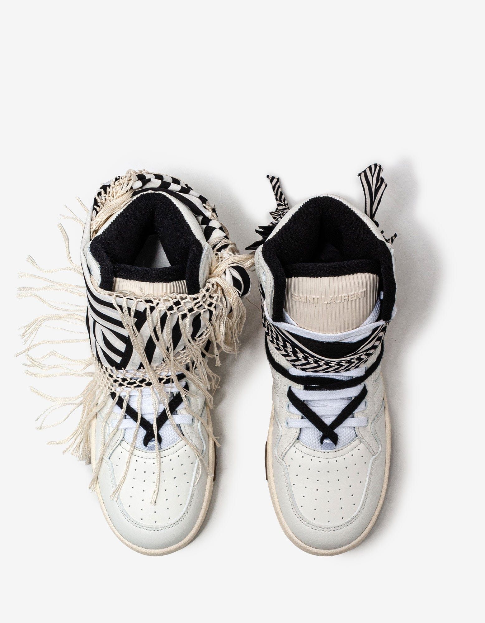 Saint Laurent Paris Saint Laurent Smith Bandana High Top Trainers Size US 7 / EU 40 - 6 Thumbnail