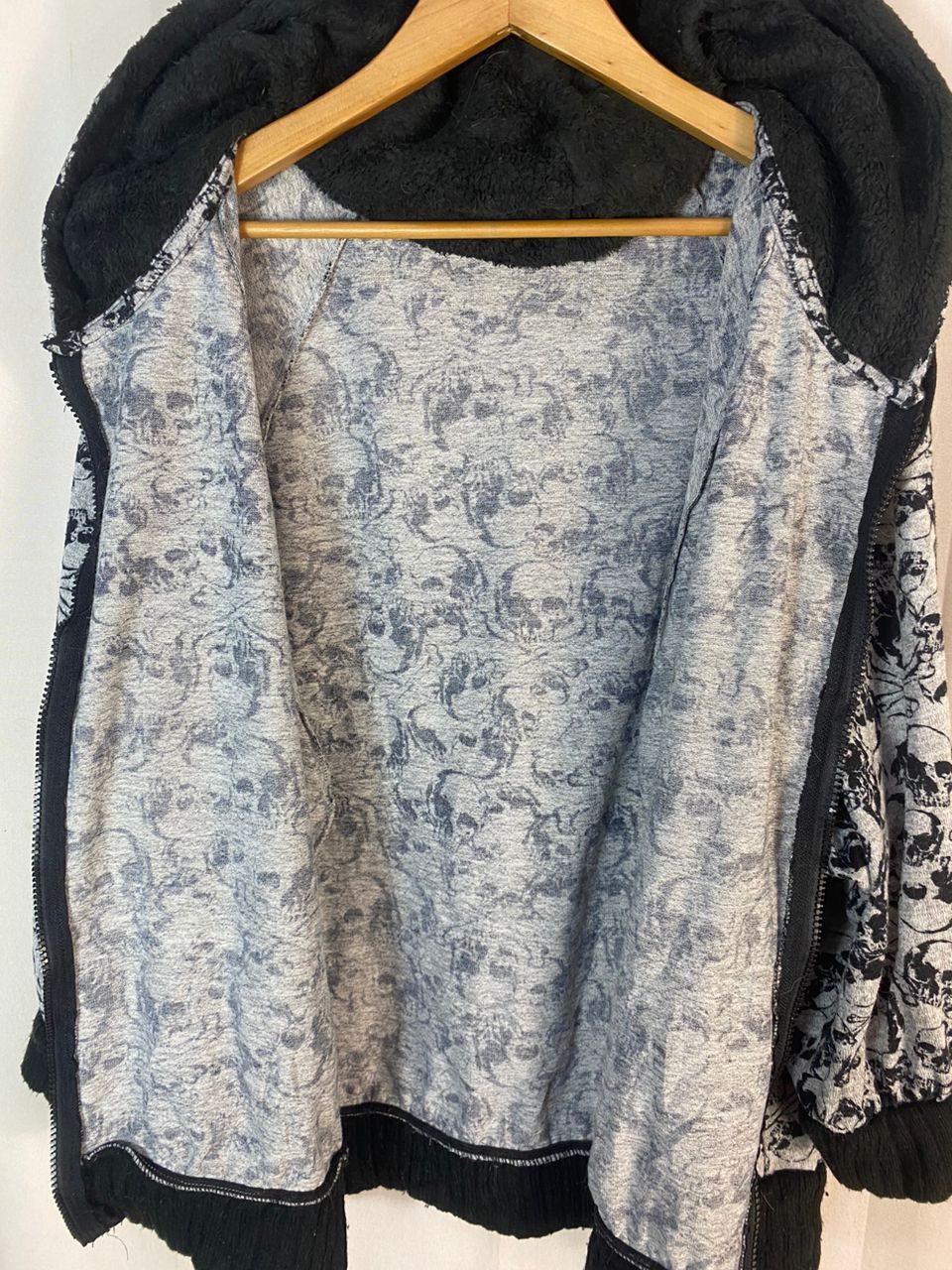 Japanese Brand Skull fullprint hoodie zipper by Plein beaute Size M / US 6-8 / IT 42-44 - 4 Thumbnail