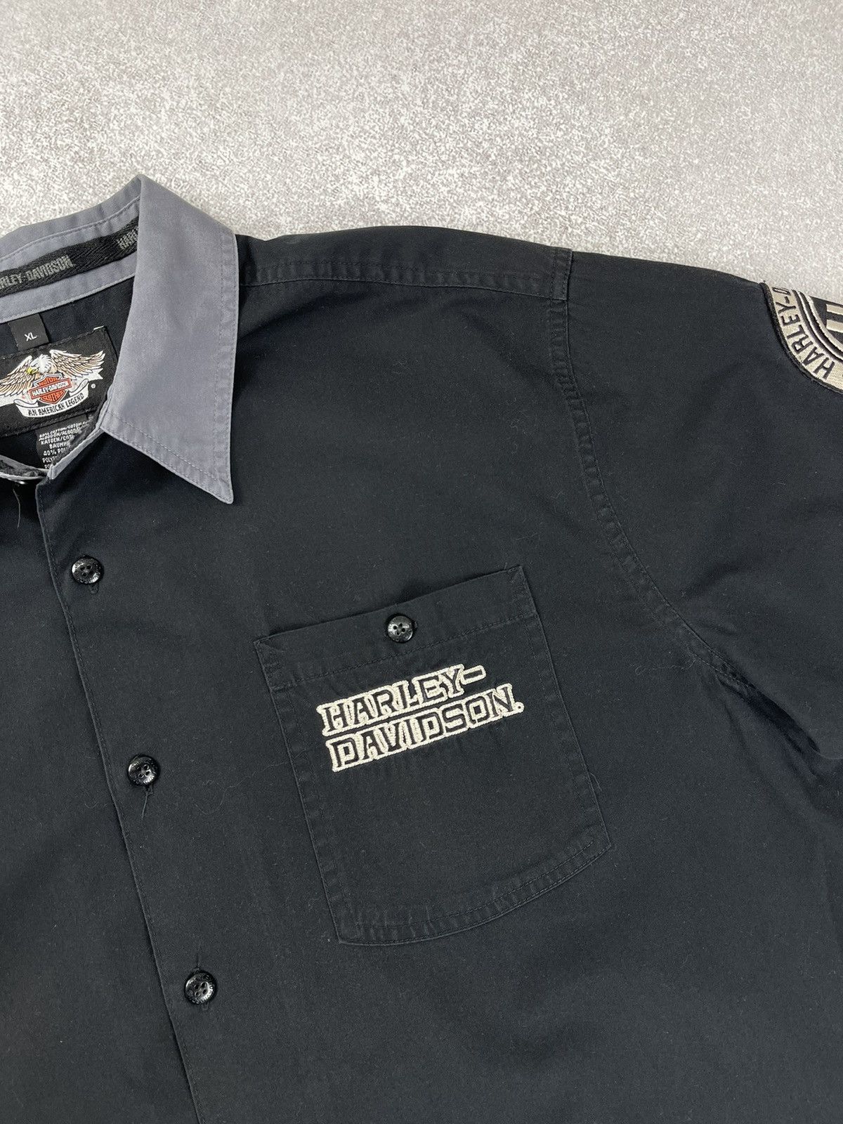 Harley Davidson × Vintage Vintage Harley Davidson Motorcycle Button Shirt Size XL Size US XL / EU 56 / 4 - 4 Thumbnail