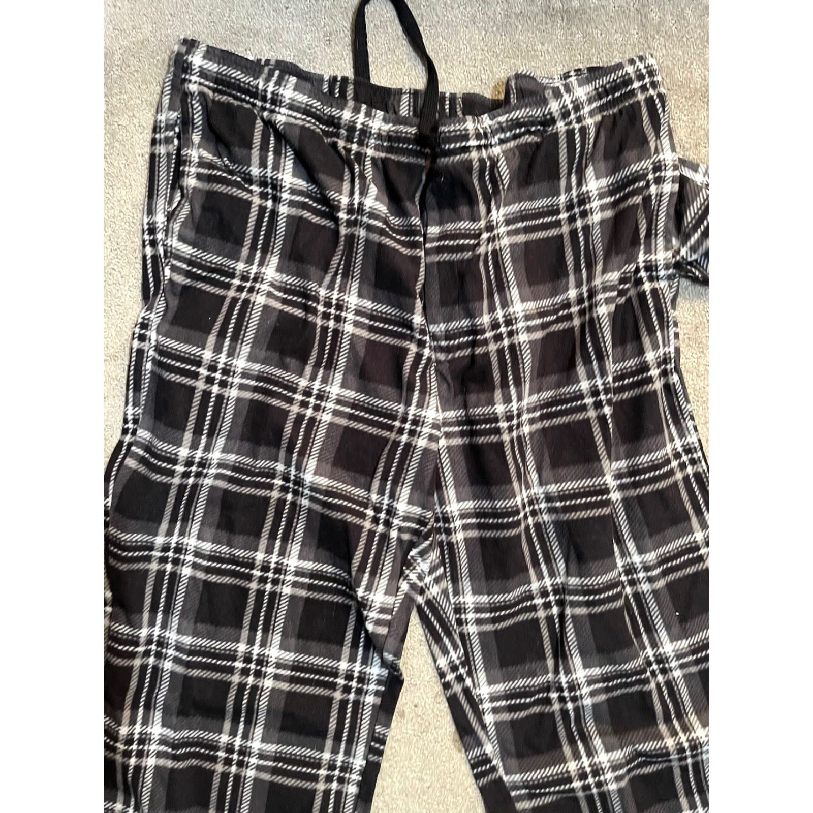 Croft & Barrow Croft & Barrow Mens Plaid Lounge Pants Black Plaid 3XLT Big & Tall Distress Size 3XLT Mens Pajama Pants Size US 39 - 2 Thumbnail